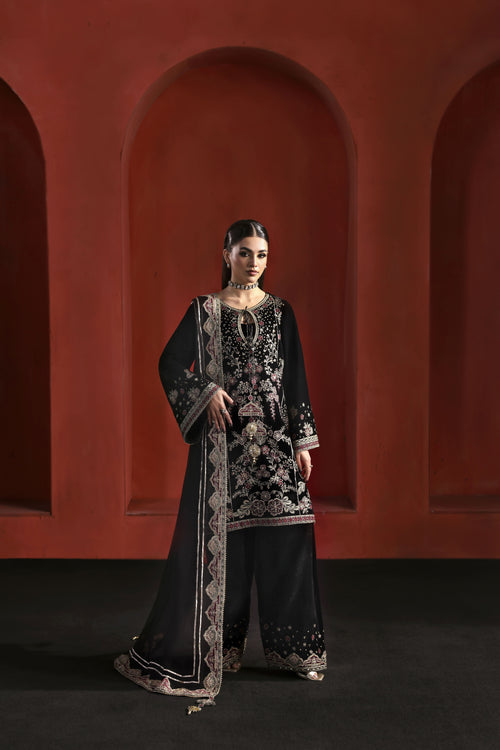 UN3PC-FRW25121 - Black rose - 3-Piece Suit