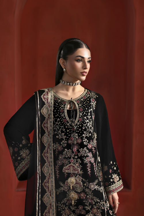 UN3PC-FRW25121 - Black rose - 3-Piece Suit