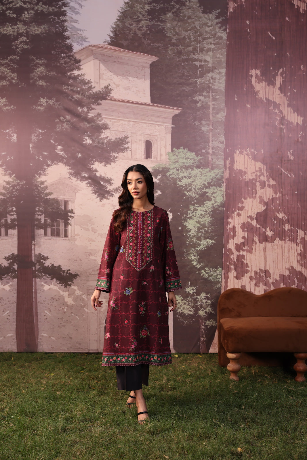 PE1PC-FRW2556 - Mauve Wine - Dailywear 1-Piece Shirt