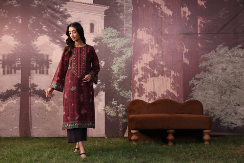 PE1PC-FRW2556 - Mauve Wine - Dailywear 1-Piece Shirt