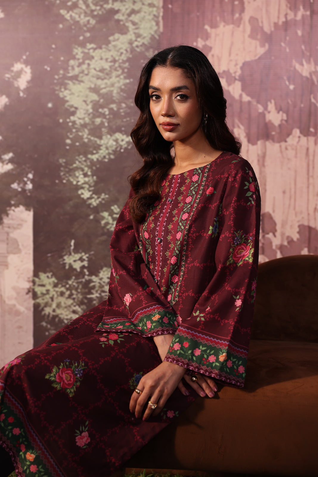 PE1PC-FRW2556 - Mauve Wine - Dailywear 1-Piece Shirt