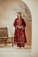 [UN3PC-FRW25110] Brick Red(Maroon) – Signature Peach Leather 3-Piece Suit