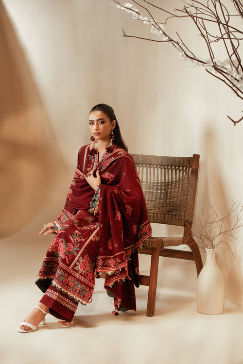 [UN3PC-FRW25110] Brick Red(Maroon) – Signature Peach Leather 3-Piece Suit