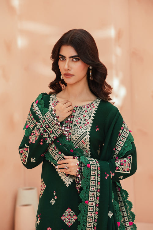 FRW25105 - Greenstone (Dark Green)– Signature Peach Leather 3-Piece Suit