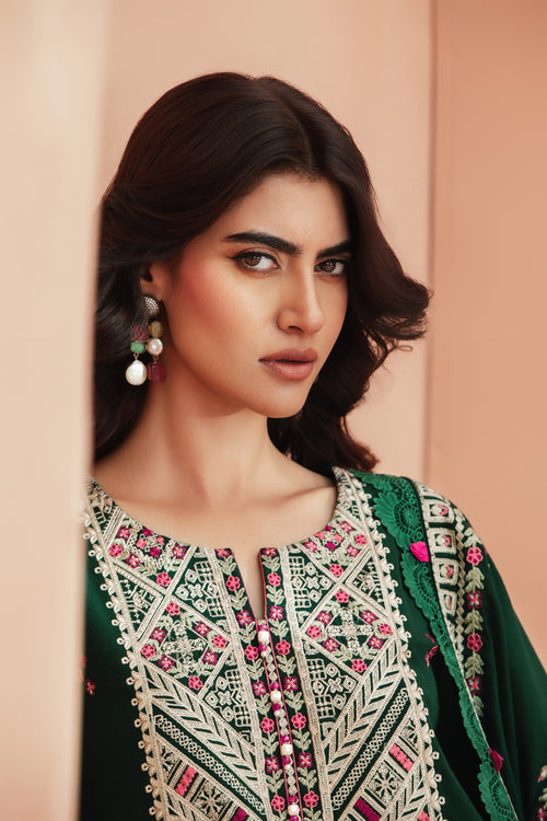 FRW25105 - Greenstone (Dark Green)– Signature Peach Leather 3-Piece Suit