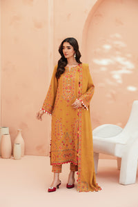 [UN3PC-FRW25107] Primrose(Mustard Gold) – Signature Peach Leather 3-Piece Suit