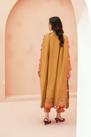 [UN3PC-FRW25107] Primrose(Mustard Gold) – Signature Peach Leather 3-Piece Suit