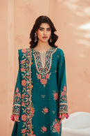 [UN3PC-FRW25111] Indigo(Teal) – Signature Peach Leather 3-Piece Suit