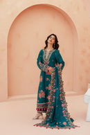 [UN3PC-FRW25111] Indigo(Teal) – Signature Peach Leather 3-Piece Suit