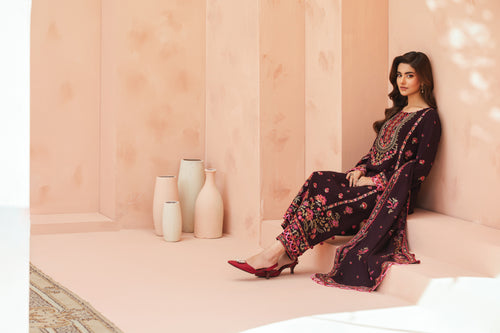 [UN3PC-FRW25109] Lavender(Dark Purple) – Signature Peach Leather 3-Piece Suit