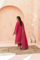 [UN3PC-FRW25108] Ruby(Cherry Red) – Signature Peach Leather 3-Piece Suit