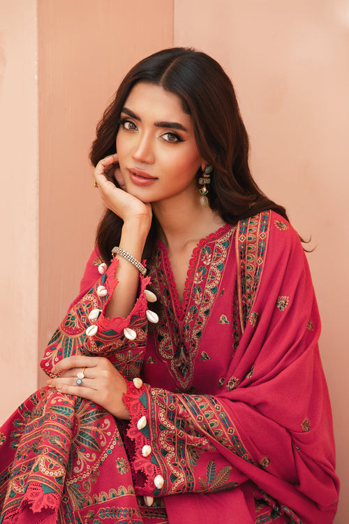 [UN3PC-FRW25108] Ruby(Cherry Red) – Signature Peach Leather 3-Piece Suit