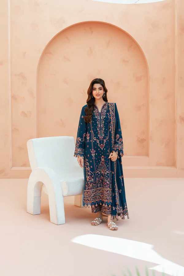 FRW25103 - Aqua(Teal Blue) – Signature Peach Leather 3-Piece Suit