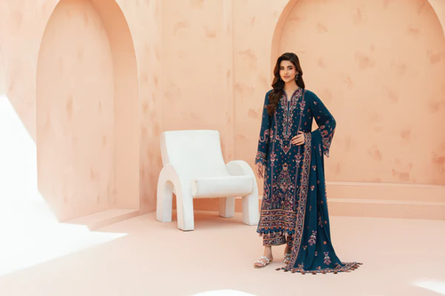 FRW25103 - Aqua(Teal Blue) – Signature Peach Leather 3-Piece Suit