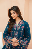 FRW25103 - Aqua(Teal Blue) – Signature Peach Leather 3-Piece Suit