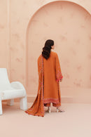 [UN3PC-FRW25112] Apricot(Orange) – Signature Peach Leather 3-Piece Suit